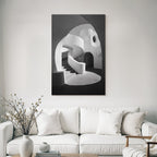 Moderne Skulpturale Architektur Innenraum Spiraltreppe Licht Schatten
