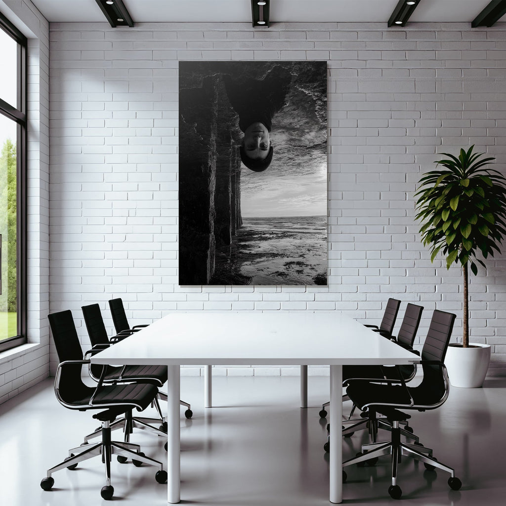 Person Unter Pier Kunstvolle Aufnahme Meer Reflection