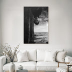 Person Unter Pier Kunstvolle Aufnahme Meer Reflection