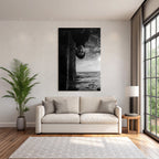Person Unter Pier Kunstvolle Aufnahme Meer Reflection