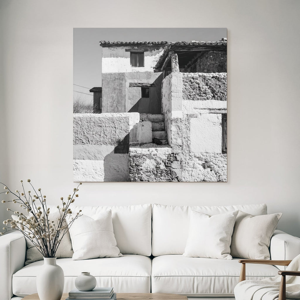 Architektonische Struktur Mit Vielen Materialien Monochrom