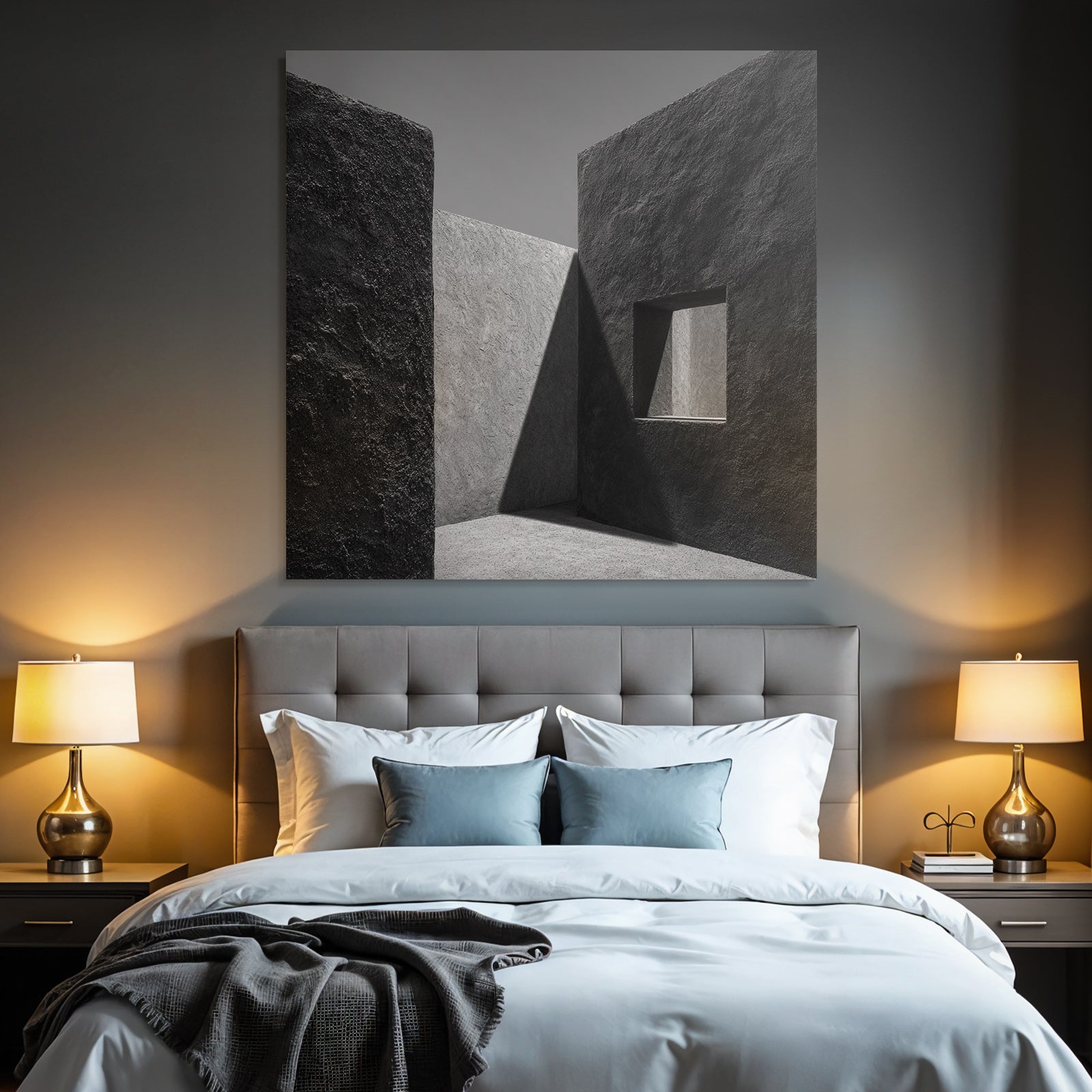 Minimalistische Architektur Szenen Mit Texturierten Wänden
