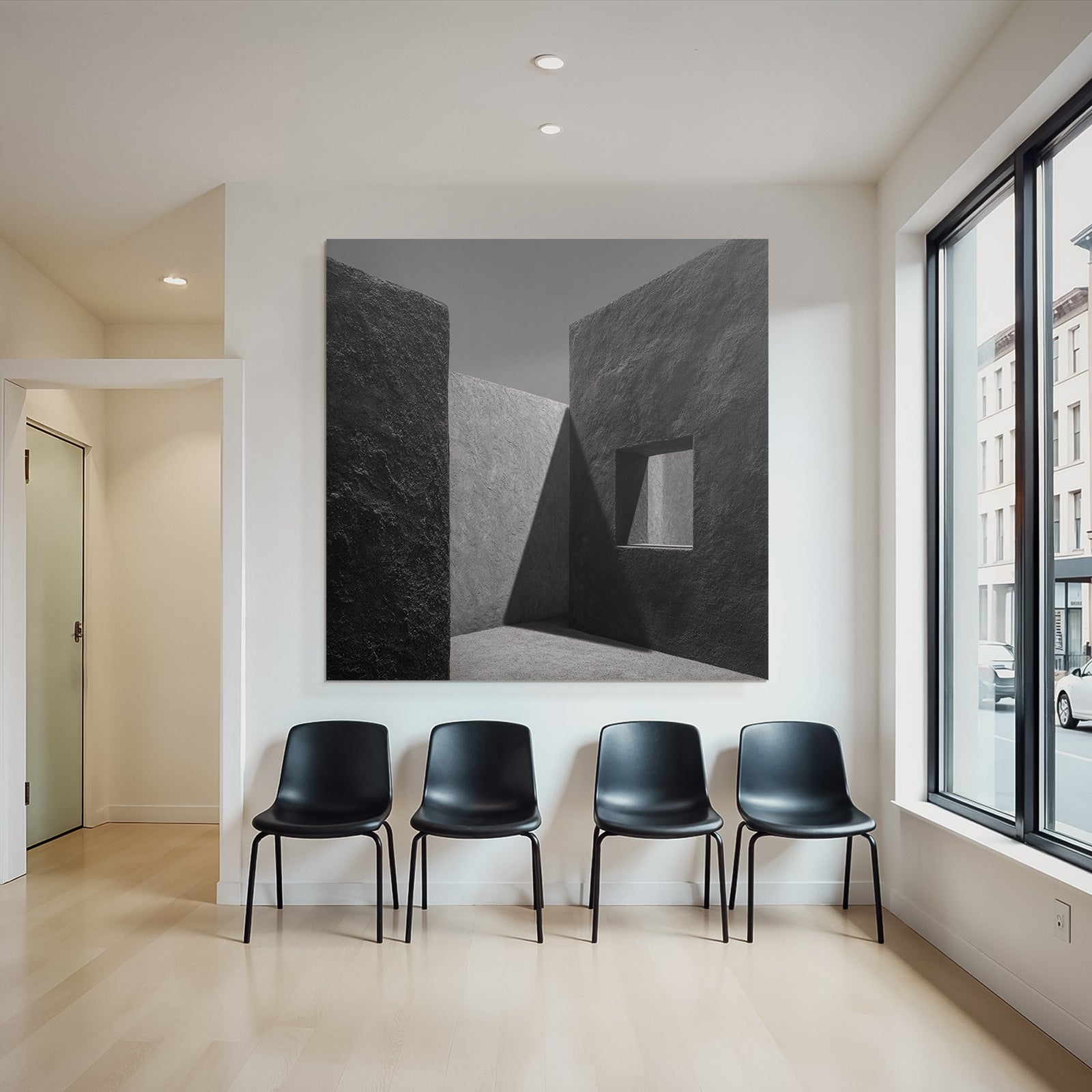 Minimalistische Architektur Szenen Mit Texturierten Wänden