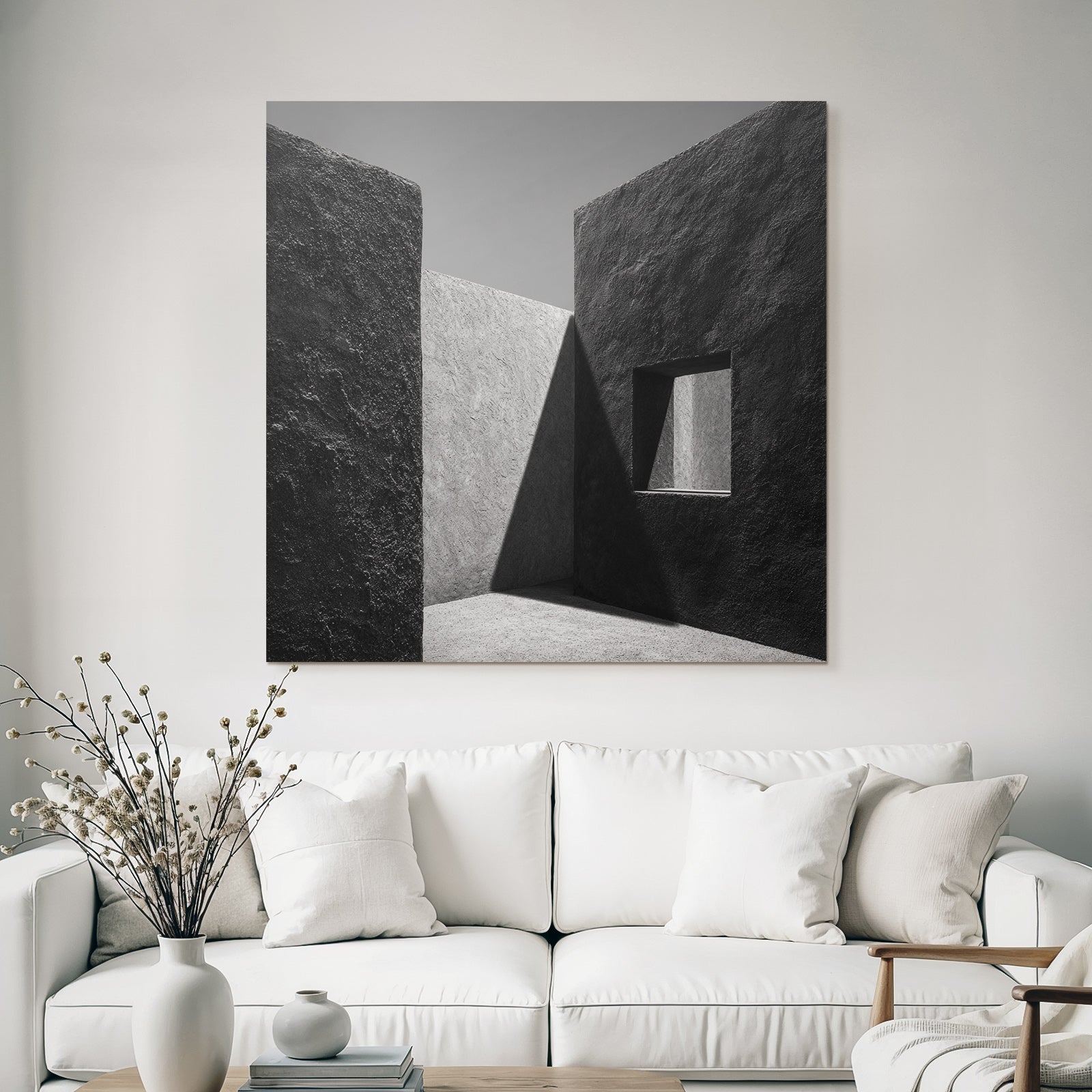 Minimalistische Architektur Szenen Mit Texturierten Wänden