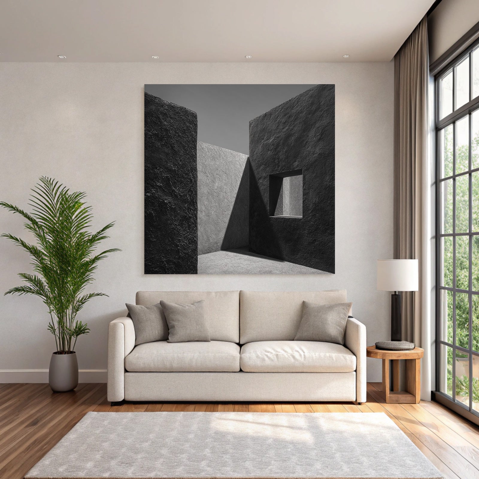 Minimalistische Architektur Szenen Mit Texturierten Wänden