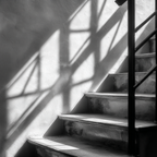 Treppe Schattenlicht Kunst Effekt | Schwarz Weiss | Farbenwelten
