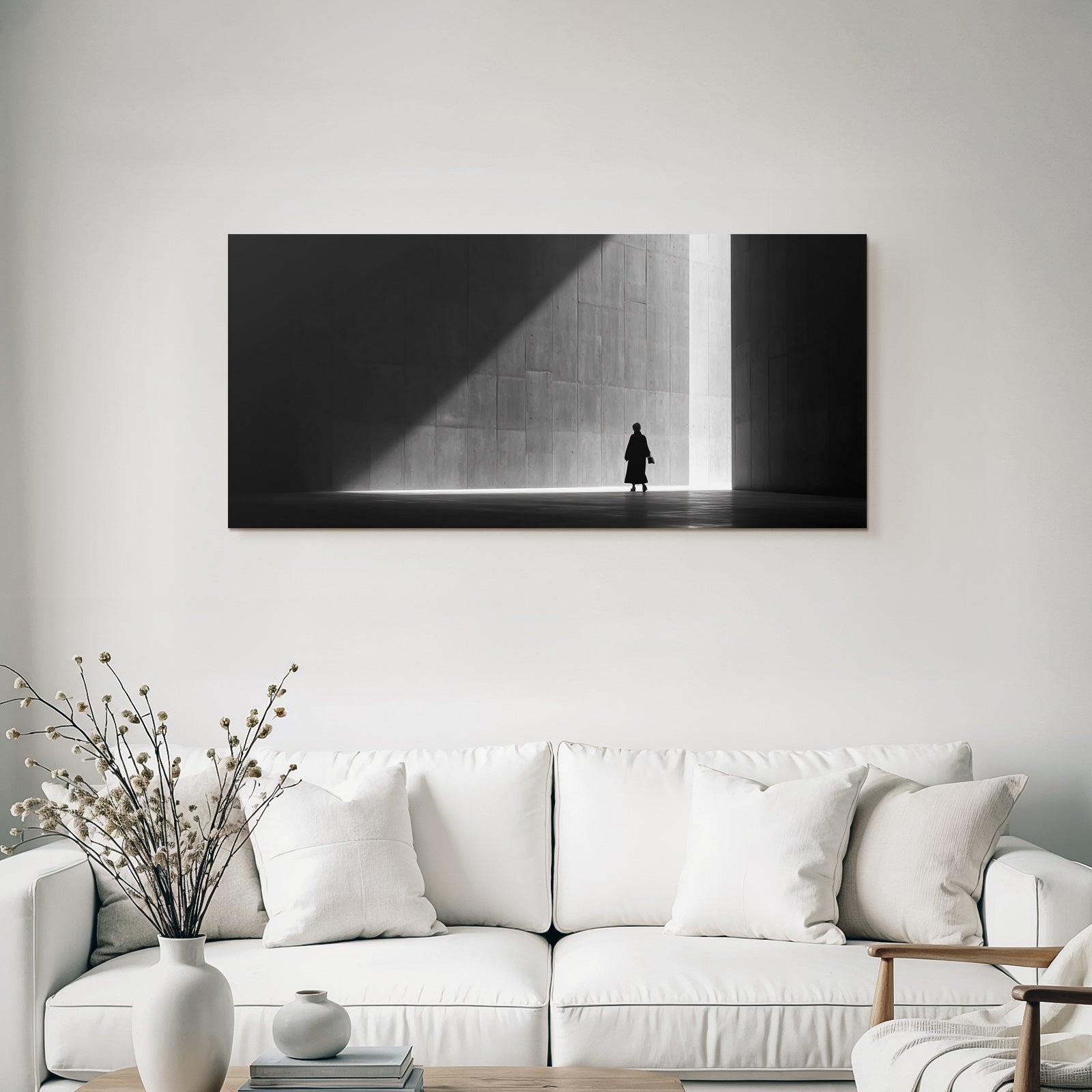 Allein In Der Leere Licht Schatten Architektur