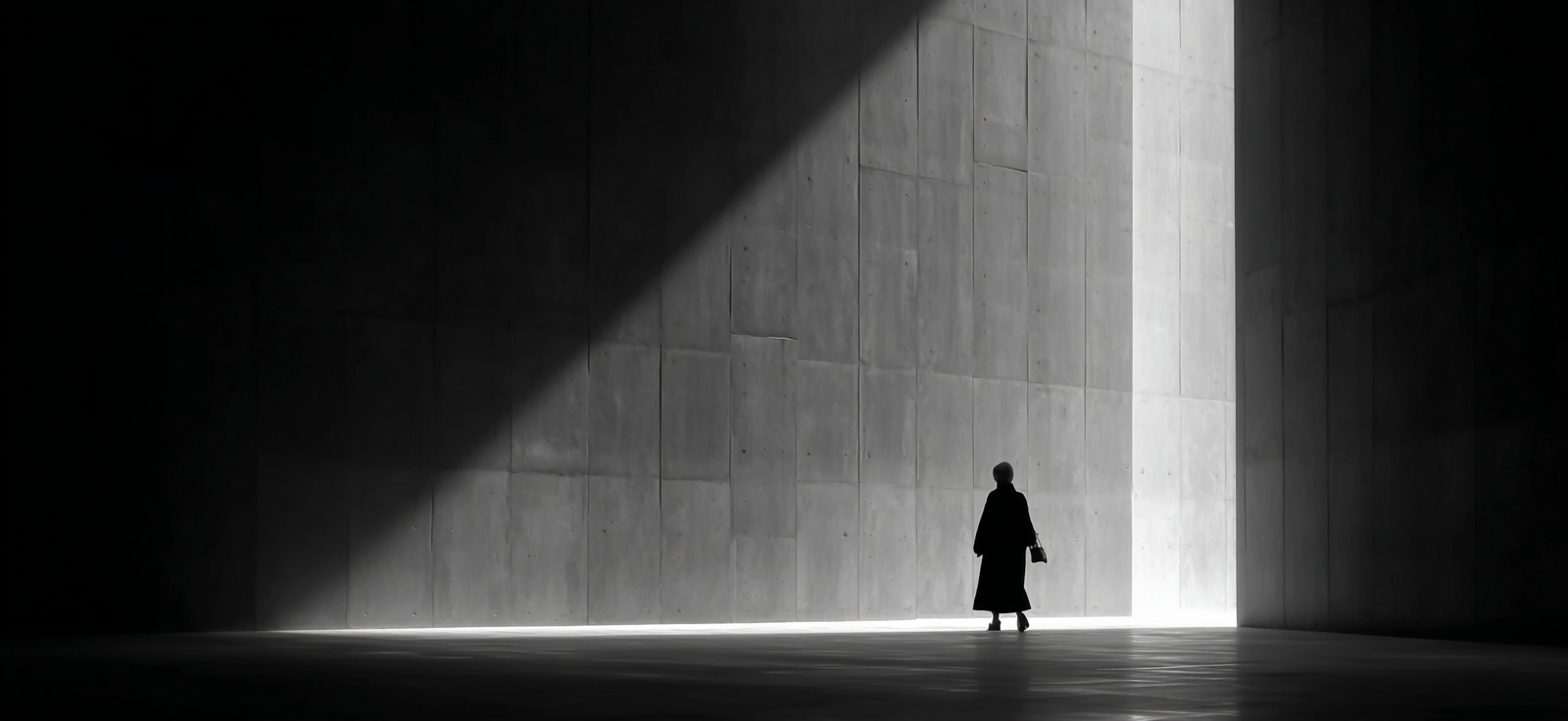 Allein In Der Leere Licht Schatten Architektur | Schwarz Weiss | Farbenwelten