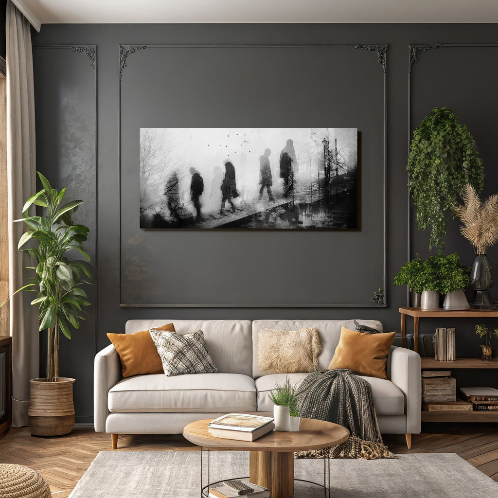 Bewegung Isolation Reflexion Schatten Von Menschen Und Natur