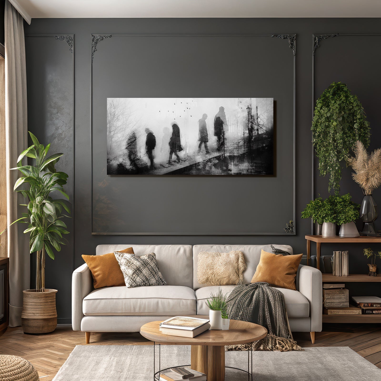 Bewegung Isolation Reflexion Schatten Von Menschen Und Natur