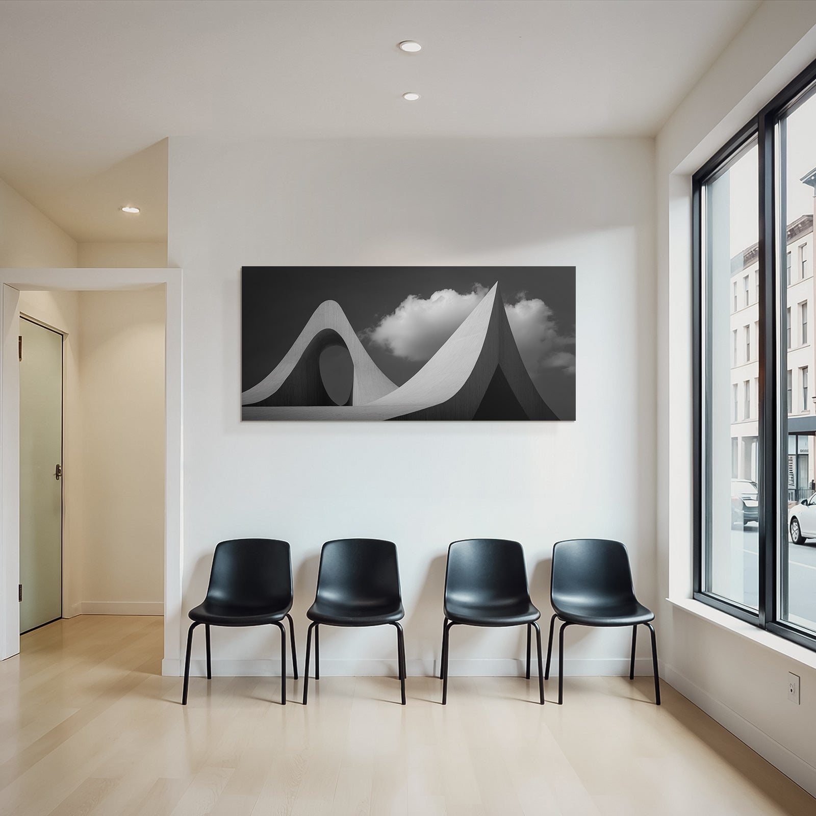 Moderne Architektur Mit Kurven Und Lichtspiel