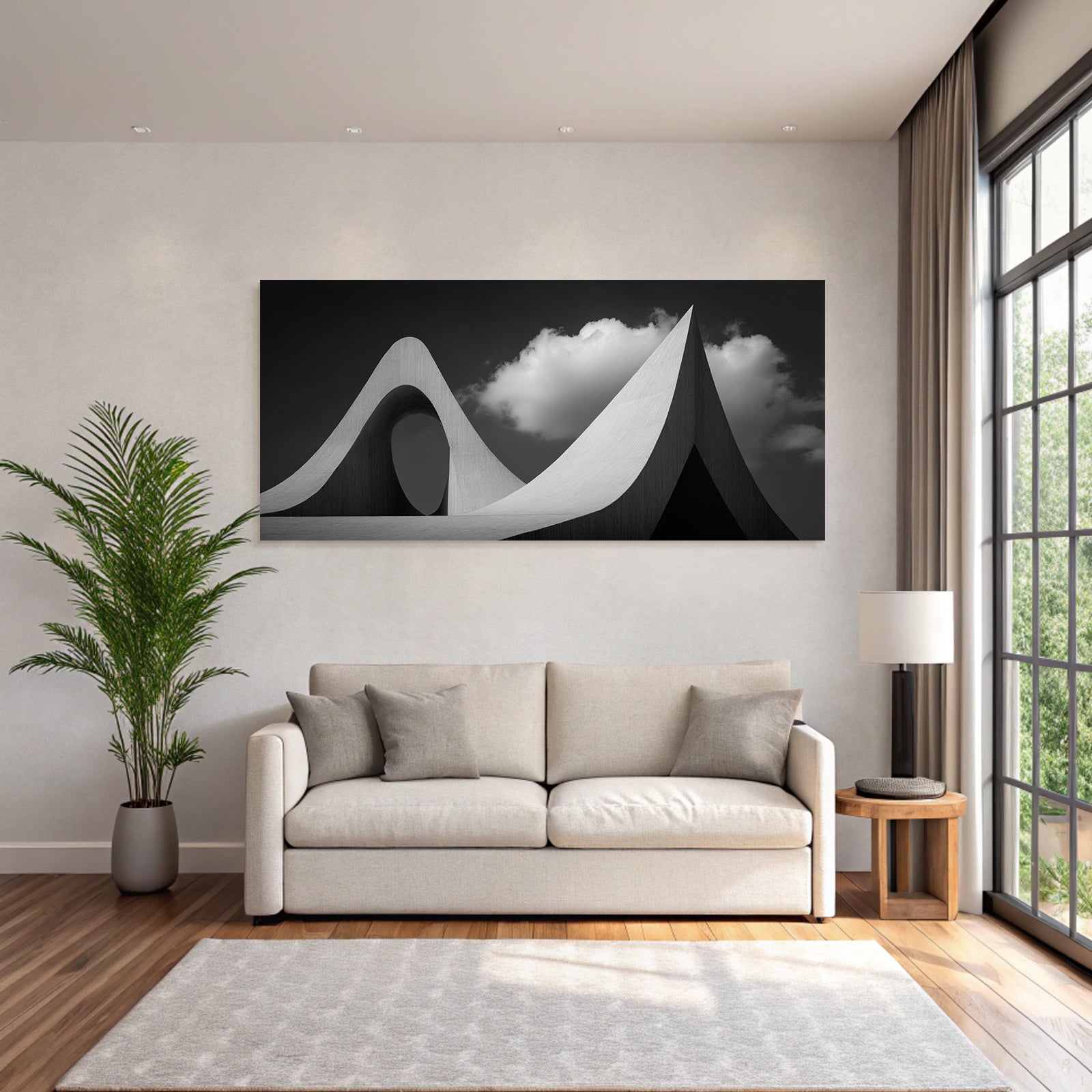 Moderne Architektur Mit Kurven Und Lichtspiel