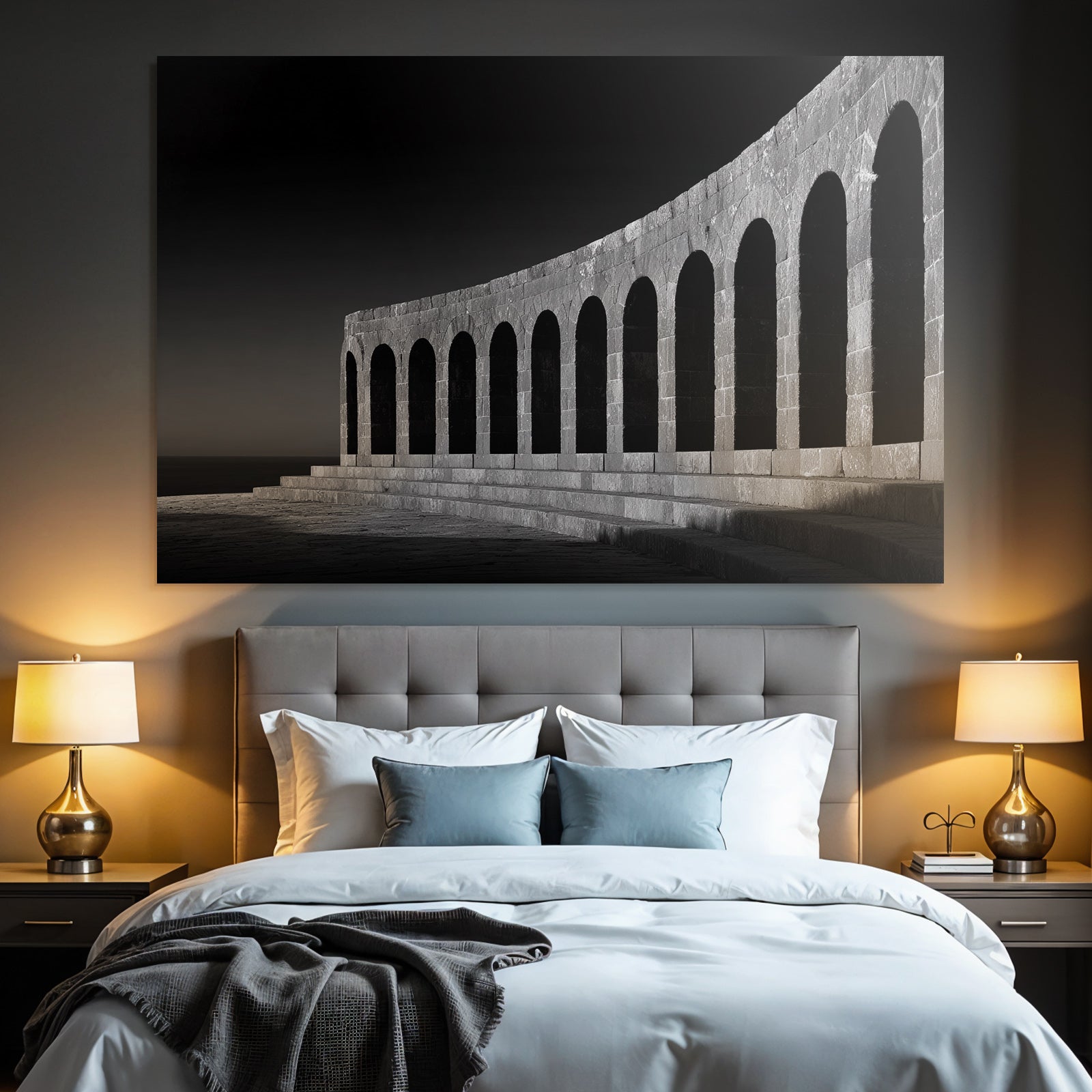 Monochrome Foto Von Bogen Struktur Architektur