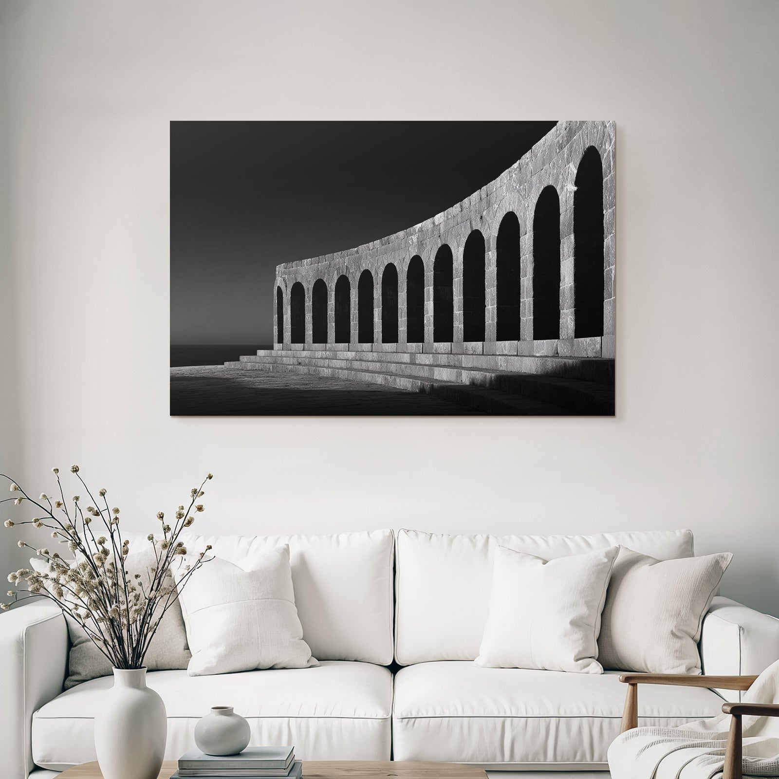 Monochrome Foto Von Bogen Struktur Architektur