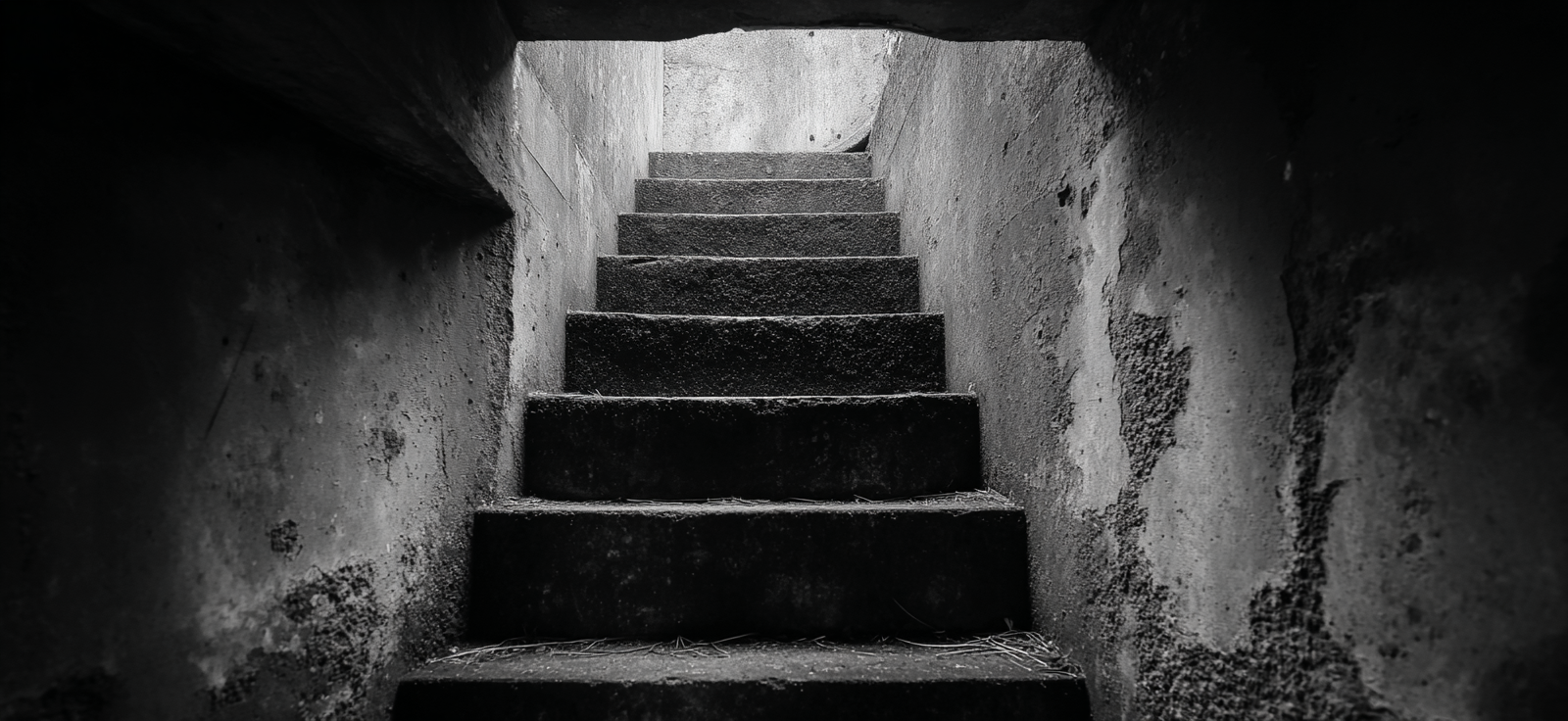Treppe In Einem Dunklen Raum Mit Schatten Effekt | Schwarz Weiss | Farbenwelten