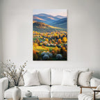 Herbstliche Landschaft Mit Hügeln Und Bäumen