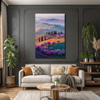 Rollende Hügel Blütende Bäume Traumhafte Landschaft Spring Gemütlich