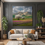 Malerische Landschaft Blumen Hänge