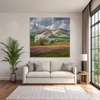 Malerische Landschaft Blumen Hänge