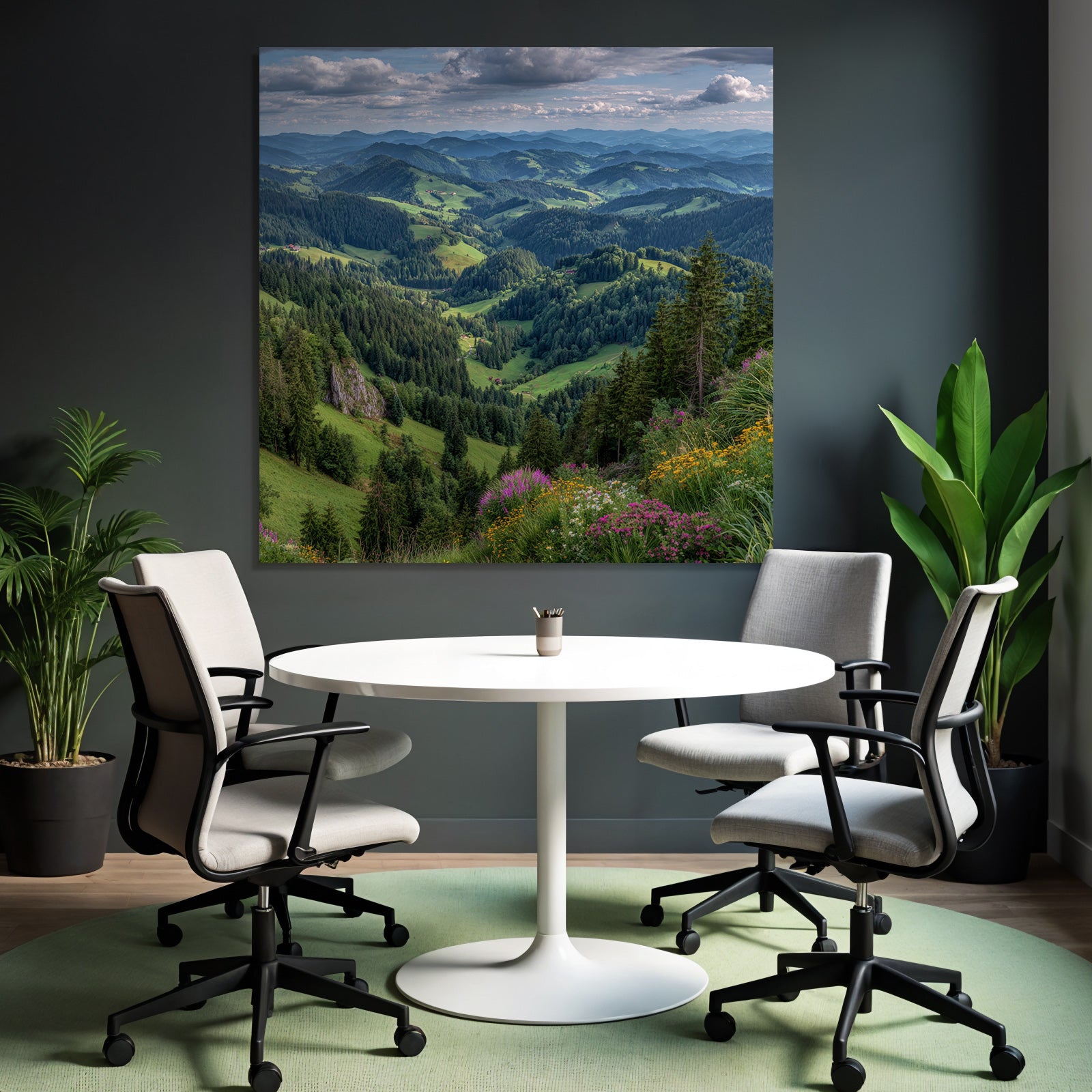 Rolling Hills And Valleys Mountains Scenery