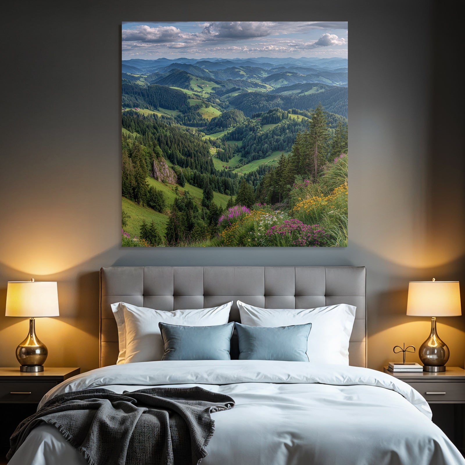 Rolling Hills And Valleys Mountains Scenery