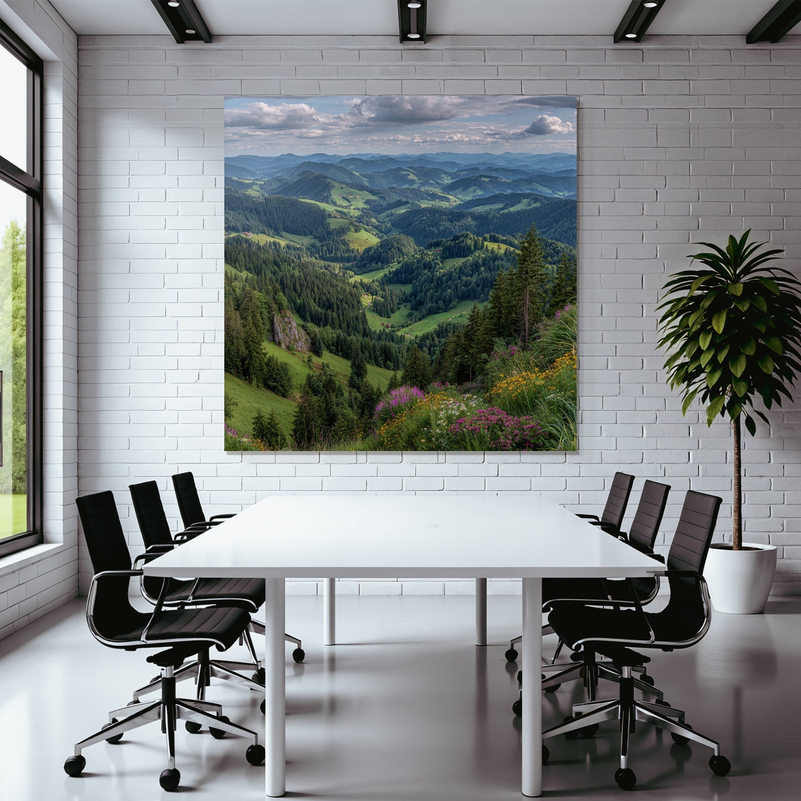Rolling Hills And Valleys Mountains Scenery