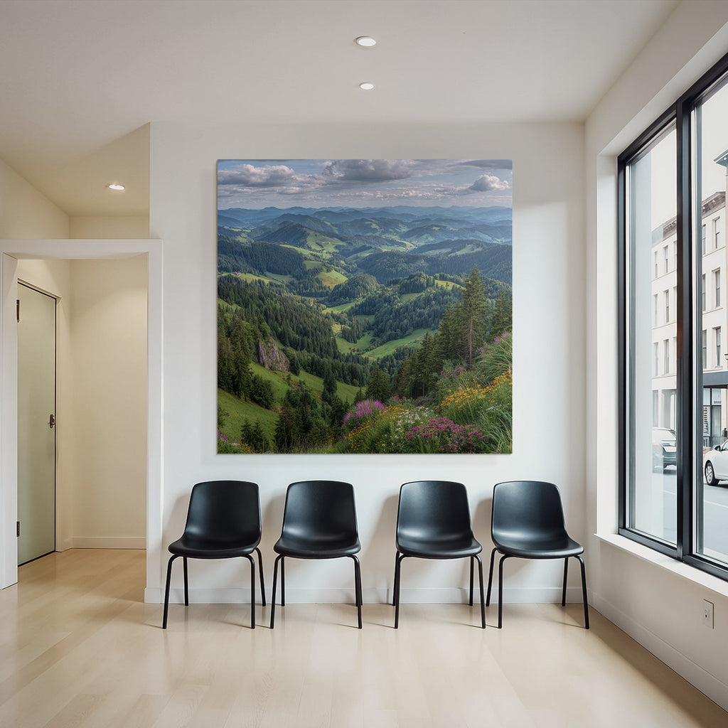 Rolling Hills And Valleys Mountains Scenery
