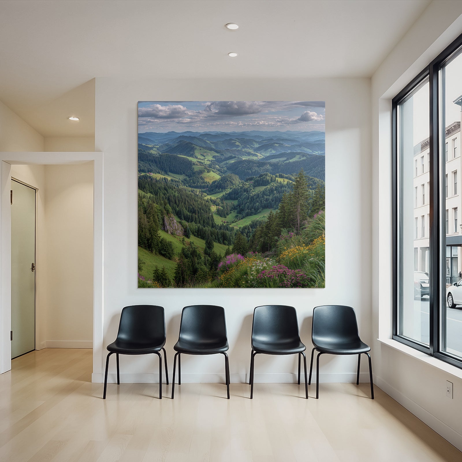 Rolling Hills And Valleys Mountains Scenery