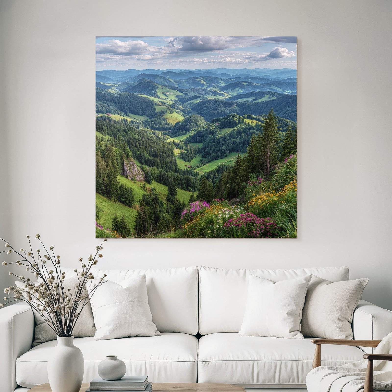 Rolling Hills And Valleys Mountains Scenery