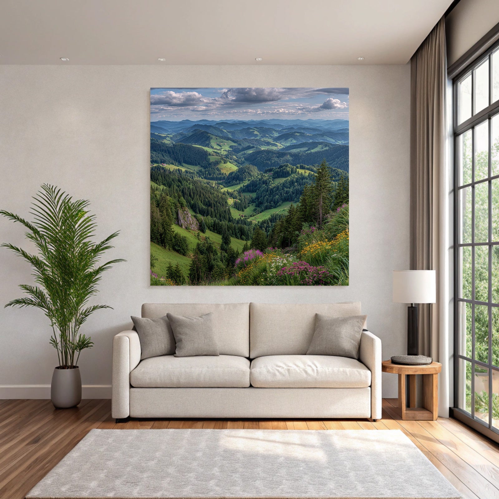 Rolling Hills And Valleys Mountains Scenery