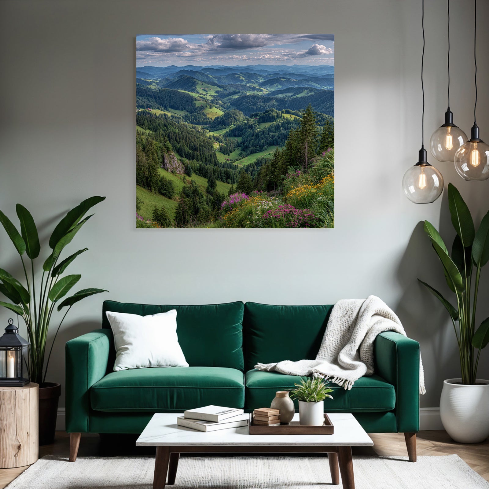 Rolling Hills And Valleys Mountains Scenery