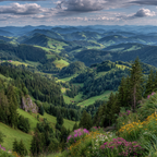 Rolling Hills And Valleys Mountains Scenery | Fruehling | Jahreszeiten