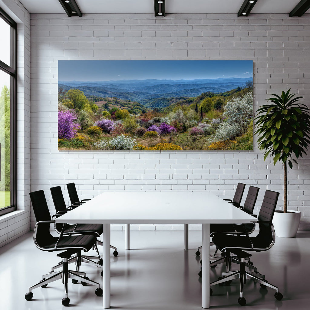 Landschaft Blünde Pflanzen Und Bäume Klare Himmel