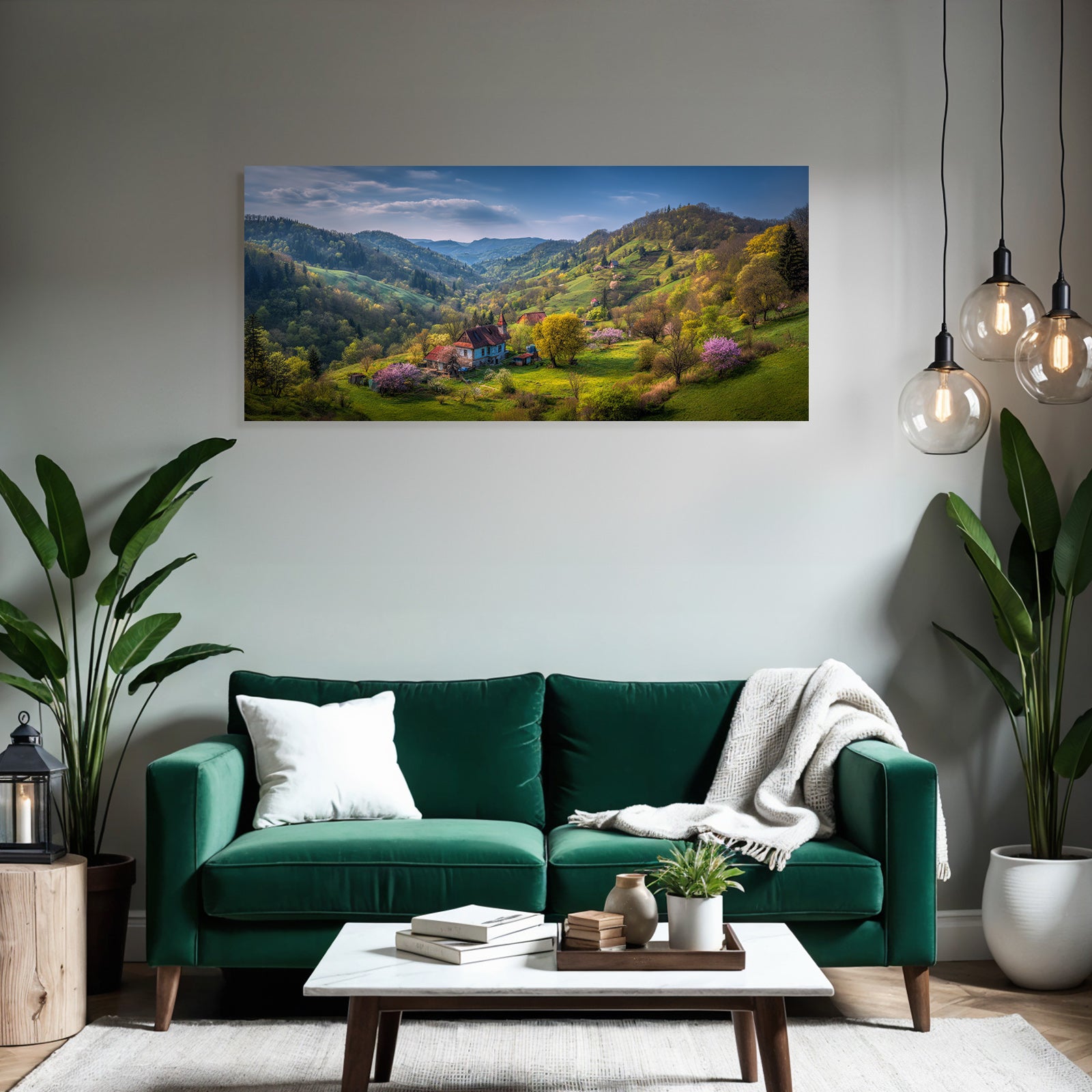 Malerische Landschaft Ländliches Leben Sommer