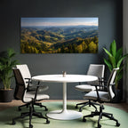 Panoramablick Auf Berge Grüne Landschaft Ruhe Natur Spring Sommer