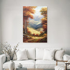 Landschaft Mit Bäumen Und Bergen