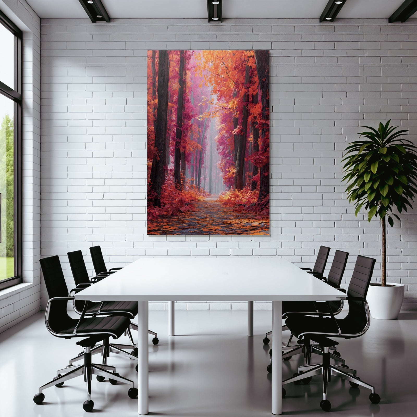 Licher Wald Mit Bunten Laubbaumen Pfade Und Traumhaftem Licht