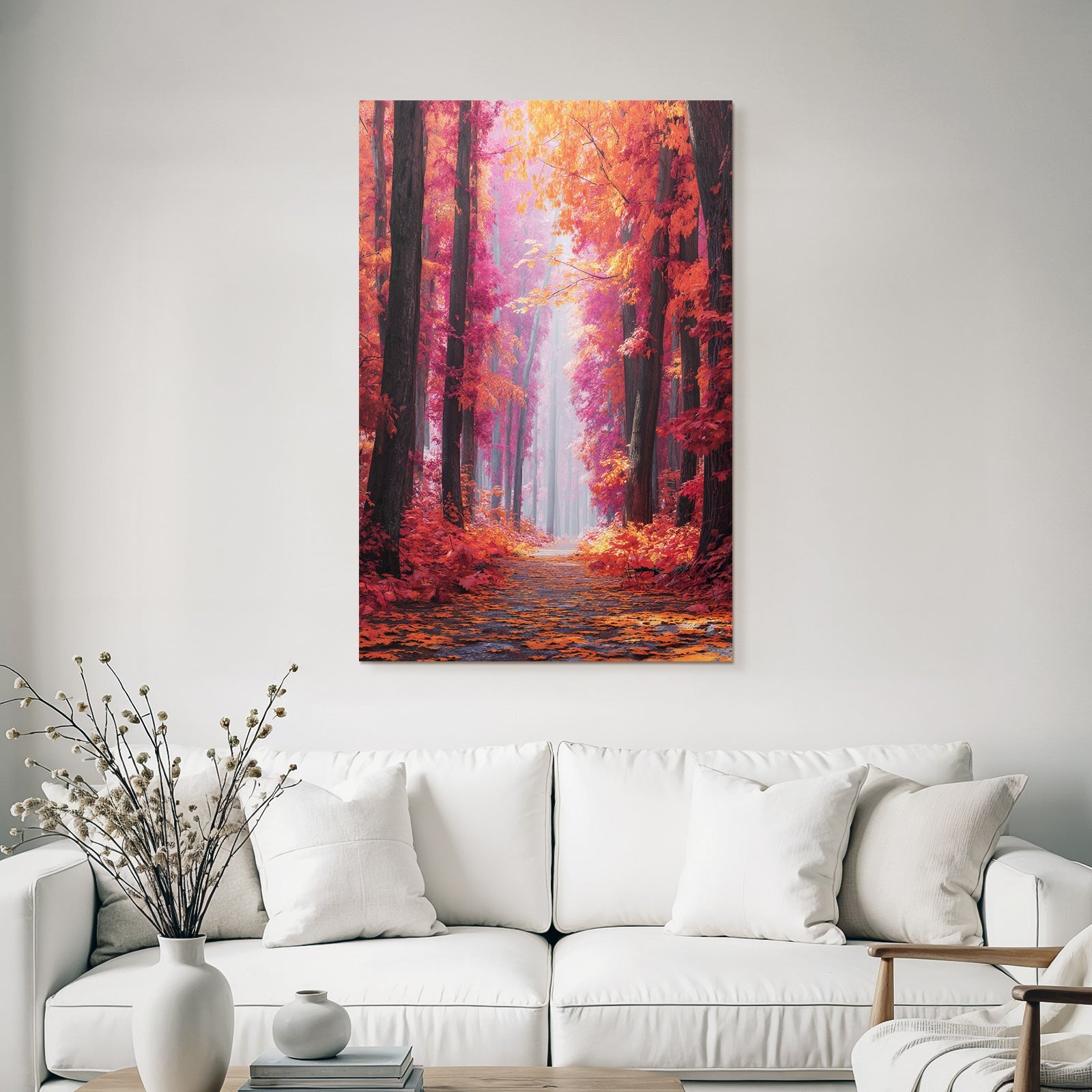 Licher Wald Mit Bunten Laubbaumen Pfade Und Traumhaftem Licht