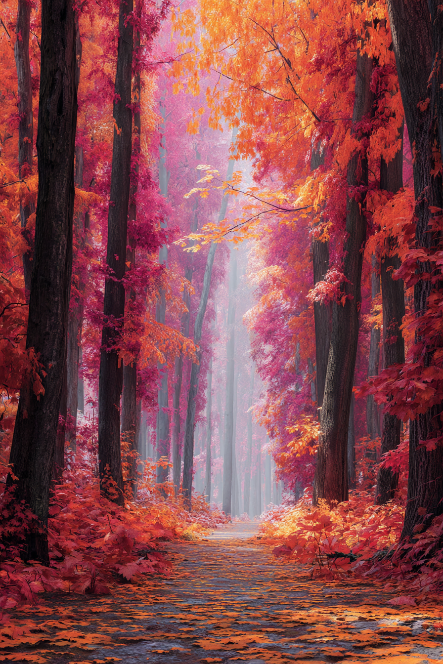 Licher Wald Mit Bunten Laubbaumen Pfade Und Traumhaftem Licht | Herbst | Jahreszeiten