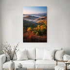 Wunderschöne Landschaft Mit Farben Und Nebel