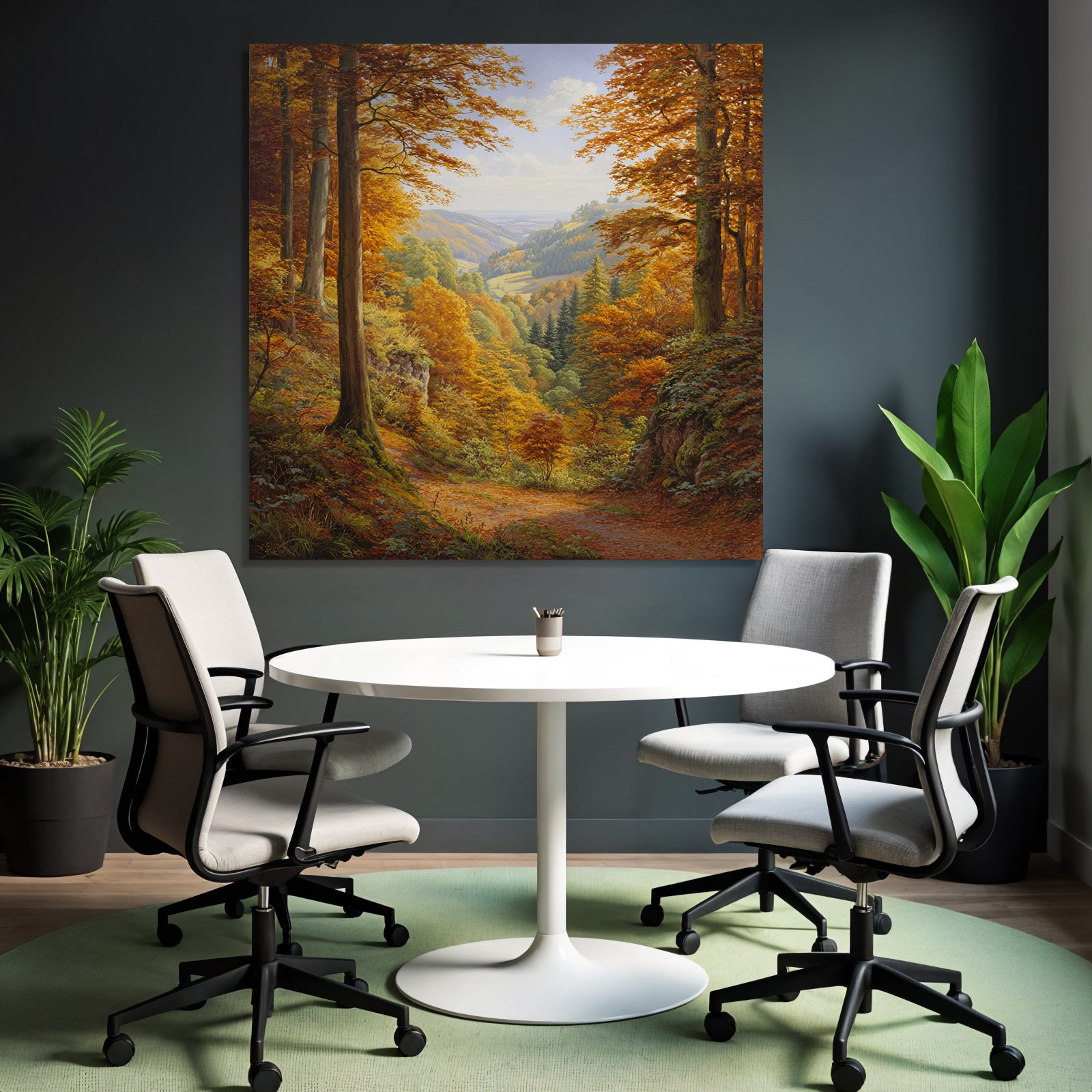 Landschaft Mit Bäumen Und Hügeln