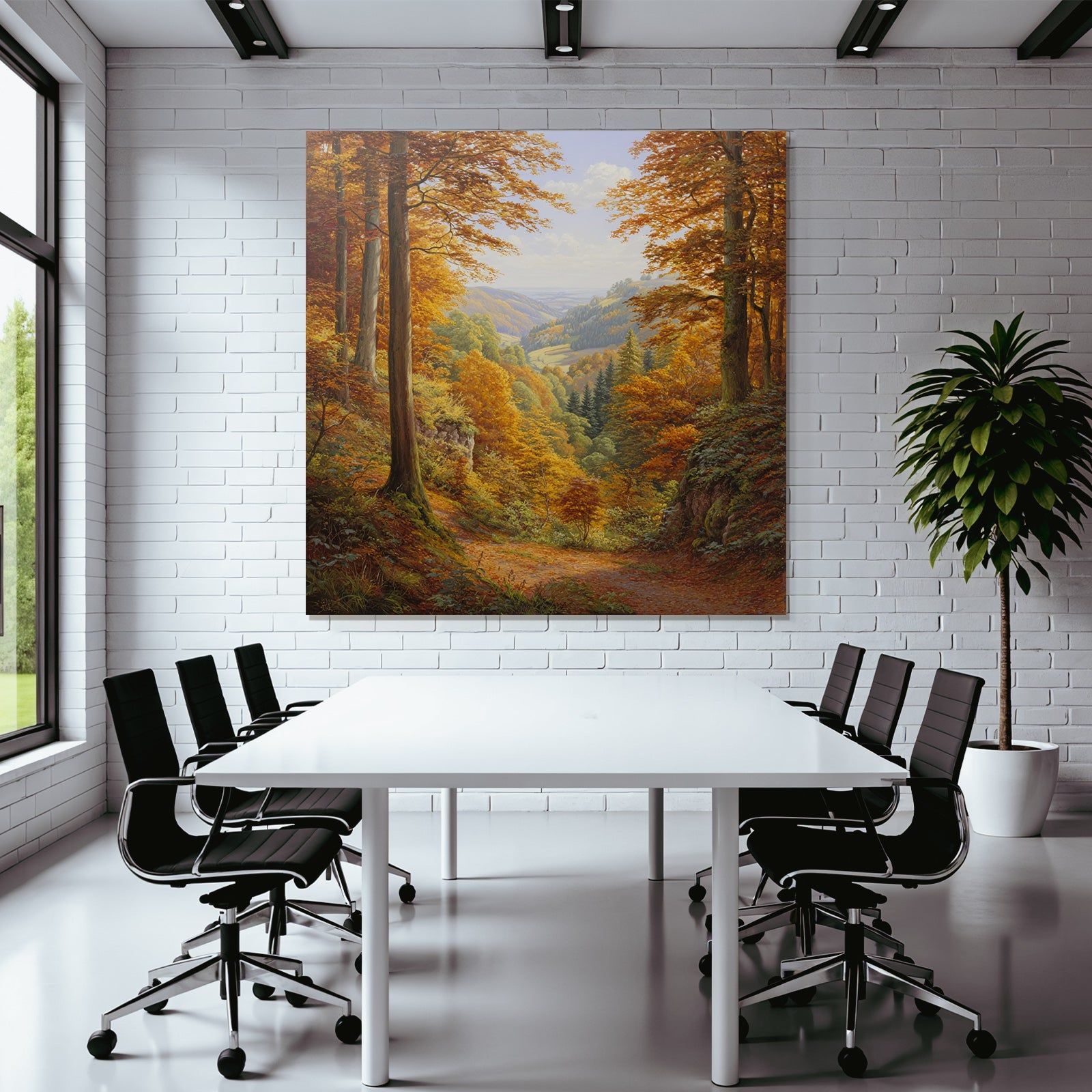Landschaft Mit Bäumen Und Hügeln