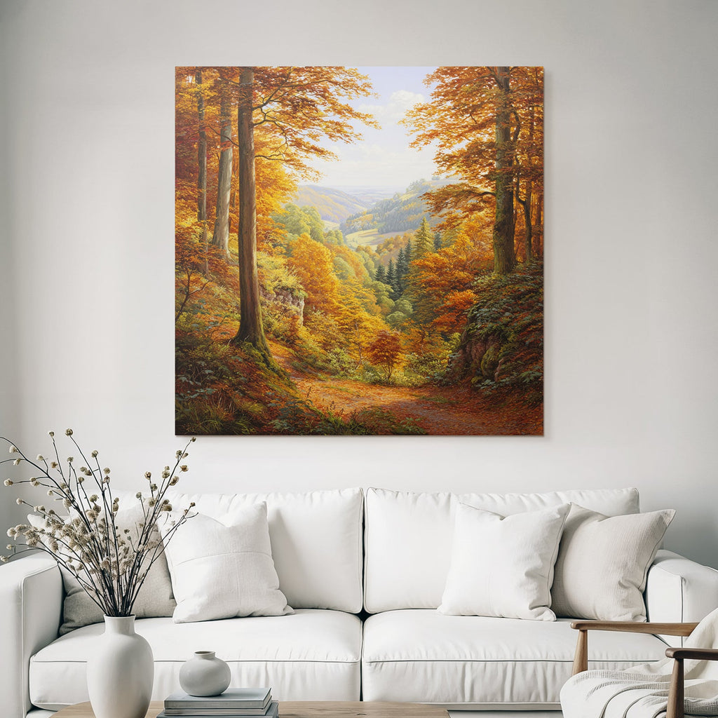 Landschaft Mit Bäumen Und Hügeln