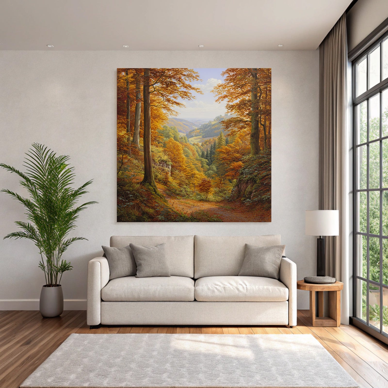 Landschaft Mit Bäumen Und Hügeln