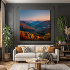 Landschaft Mit Hügel Färben Skyszenario