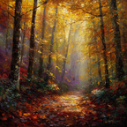 Licher Waldweg Mit Bunten Blättern | Herbst | Jahreszeiten