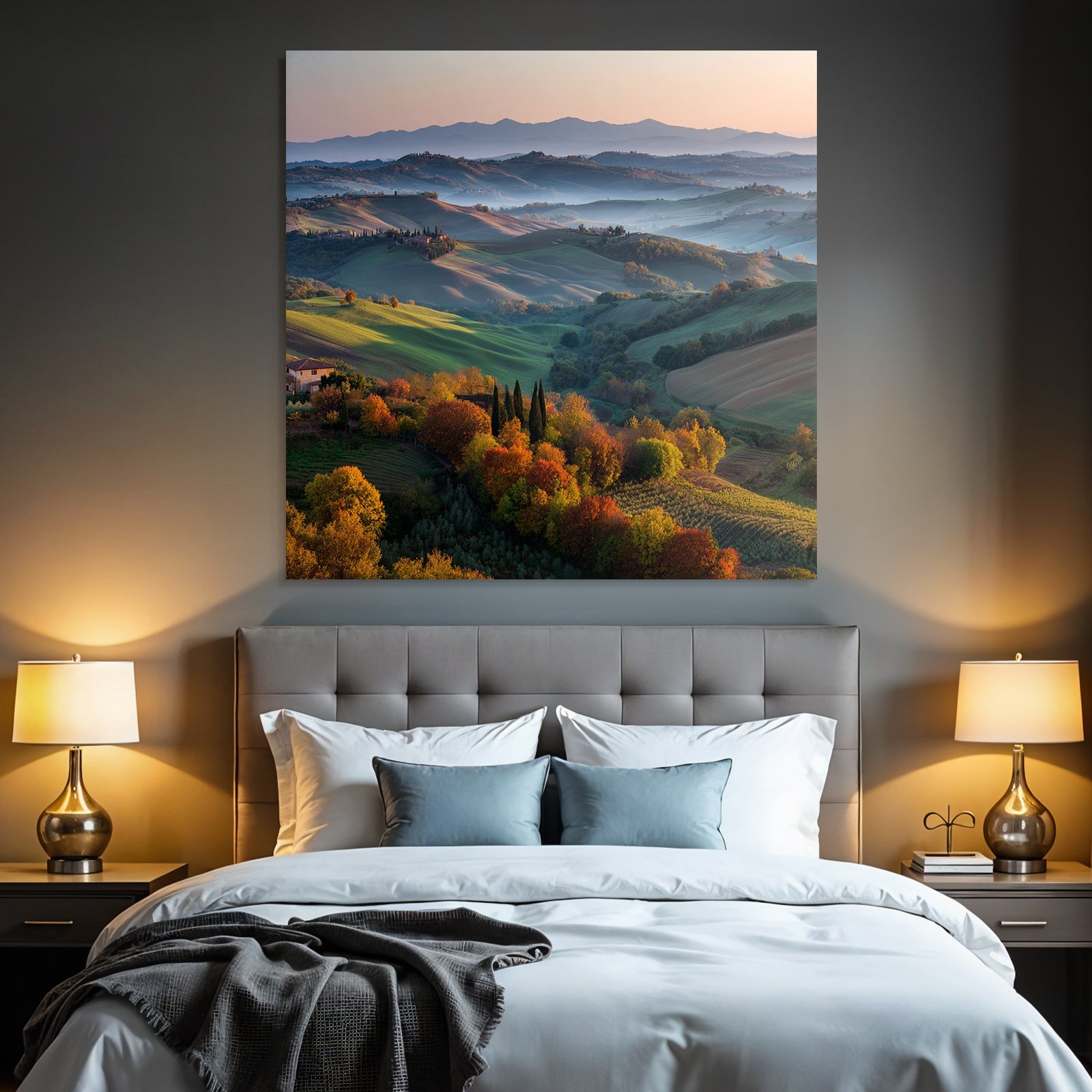 Malerische Landschaft Liche Folien Licht Hügel Toskana