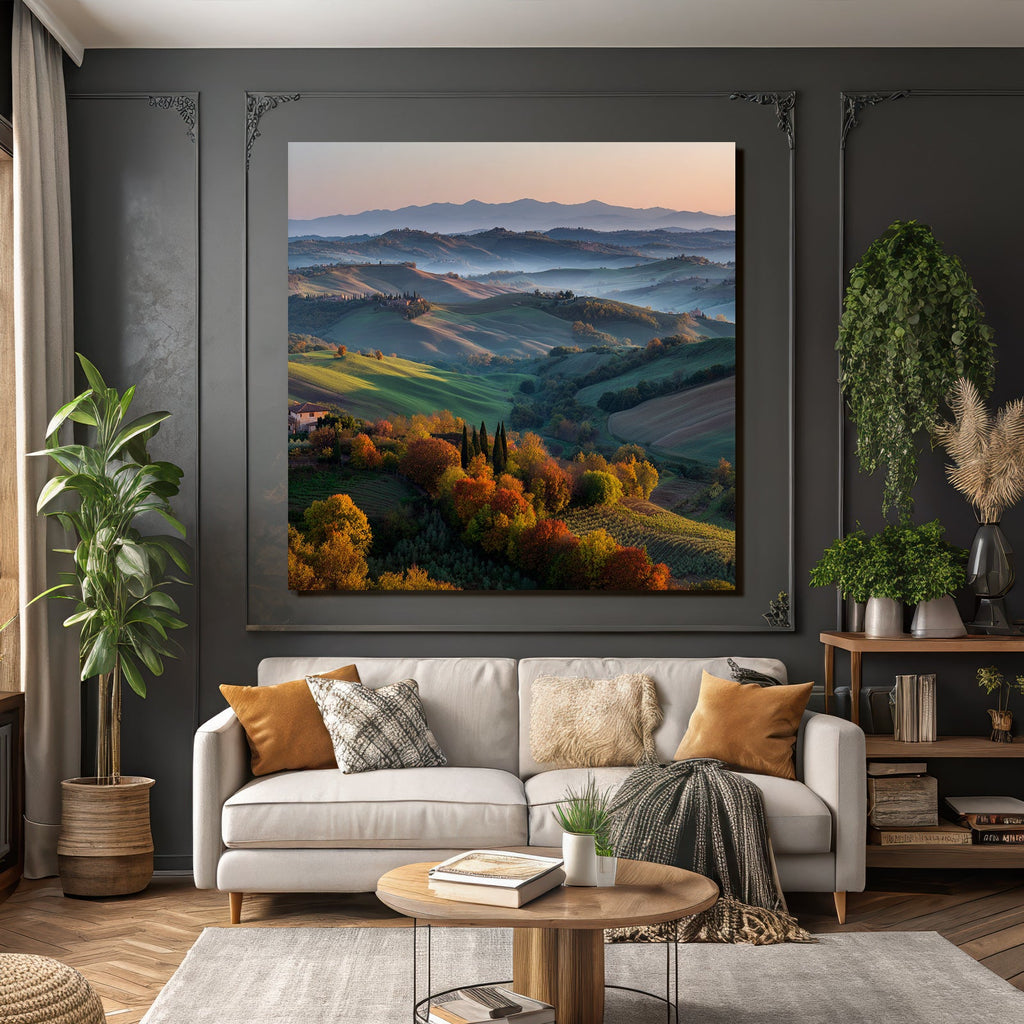 Malerische Landschaft Liche Folien Licht Hügel Toskana