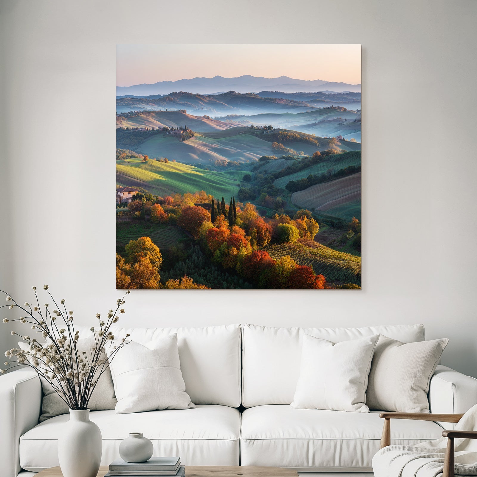 Malerische Landschaft Liche Folien Licht Hügel Toskana