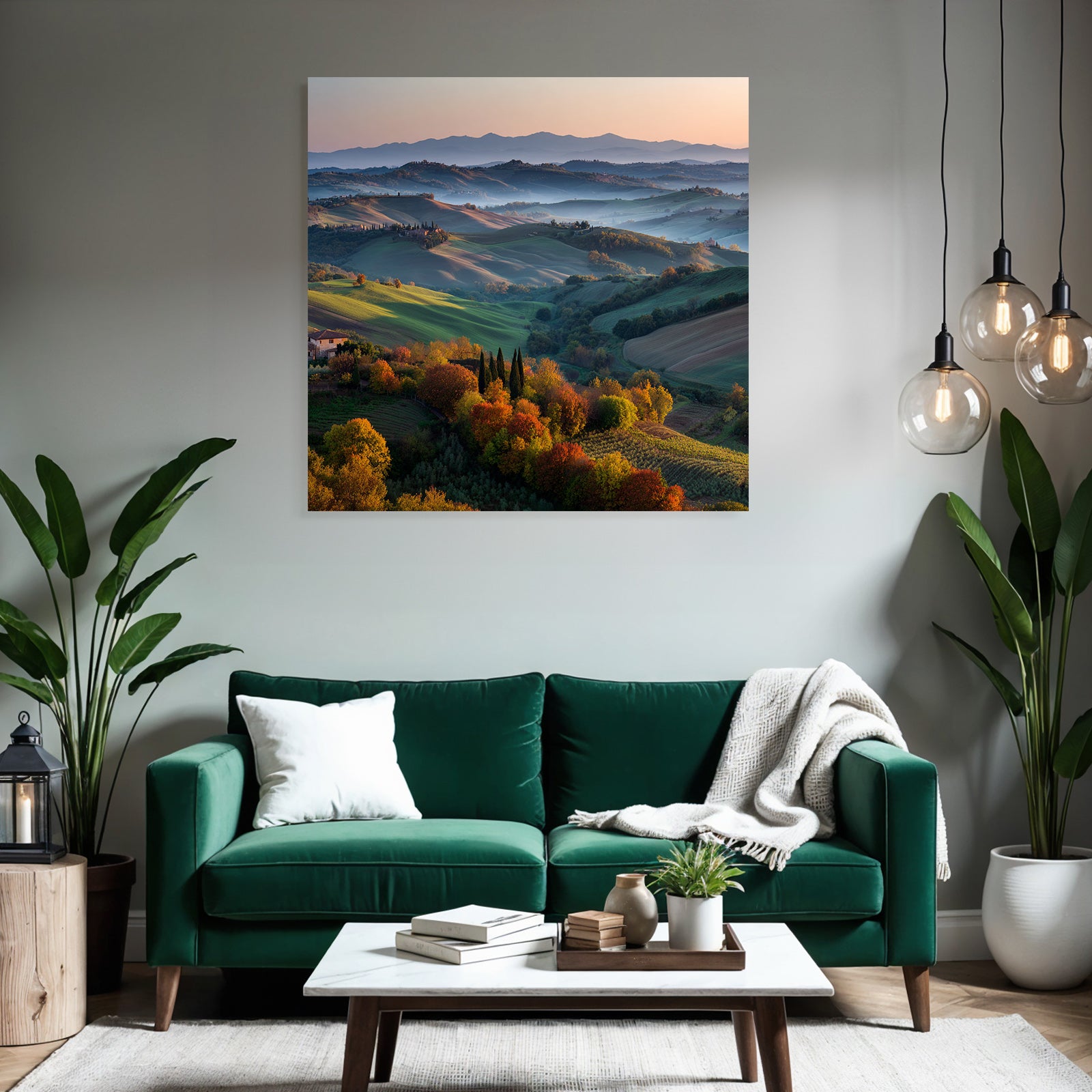 Malerische Landschaft Liche Folien Licht Hügel Toskana
